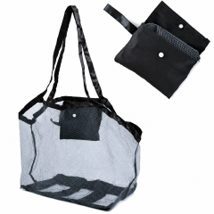 Foldable Mesh Beach Sand Toy Storage Pouch Bag
