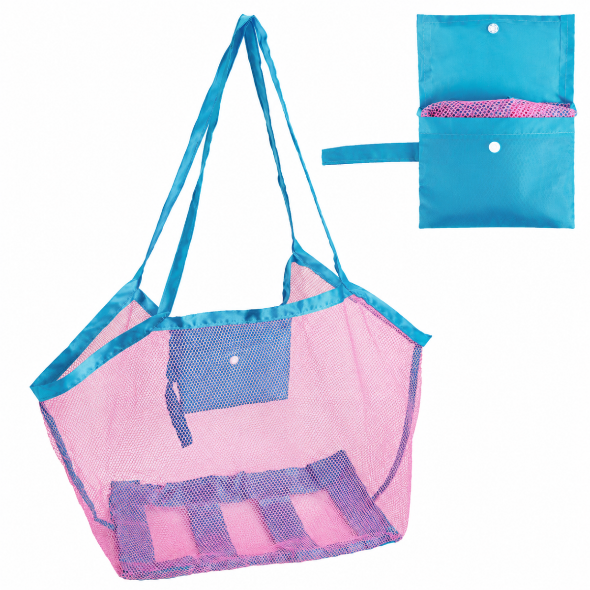 Foldable Mesh Beach Sand Toy Storage Pouch Bag