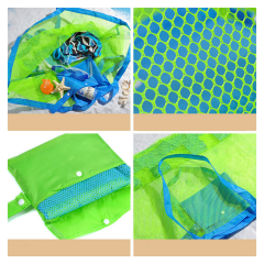 Foldable Mesh Beach Sand Toy Storage Pouch Bag