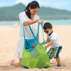 Foldable Mesh Beach Sand Toy Storage Pouch Bag