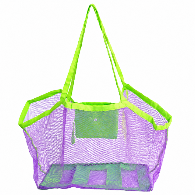 Foldable Mesh Beach Sand Toy Storage Pouch Bag