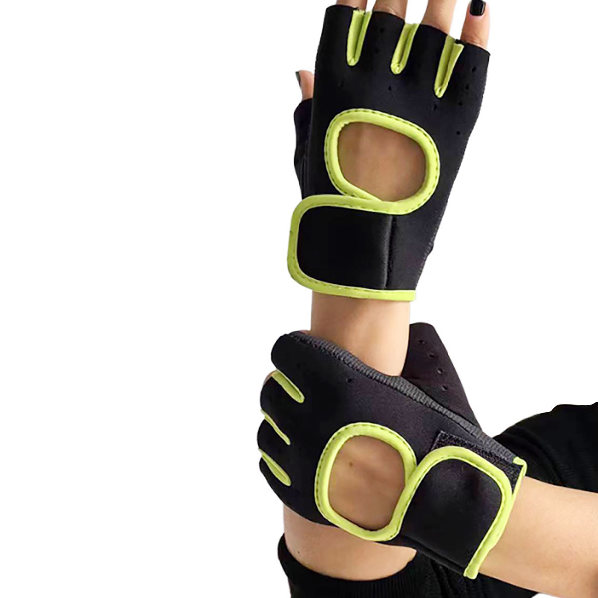Half Finger Rubber Fitness Gloves