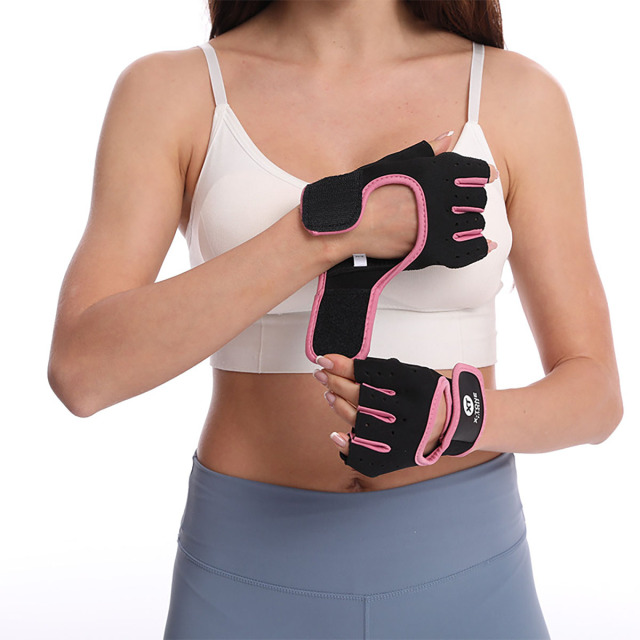 Half Finger Rubber Fitness Gloves