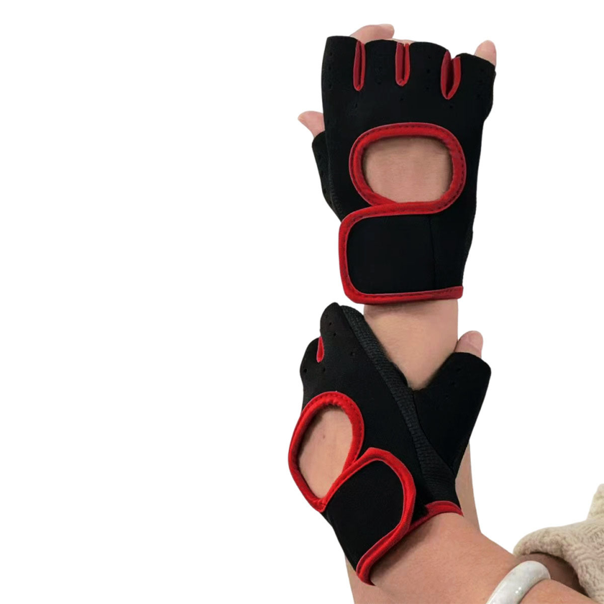 Half Finger Rubber Fitness Gloves