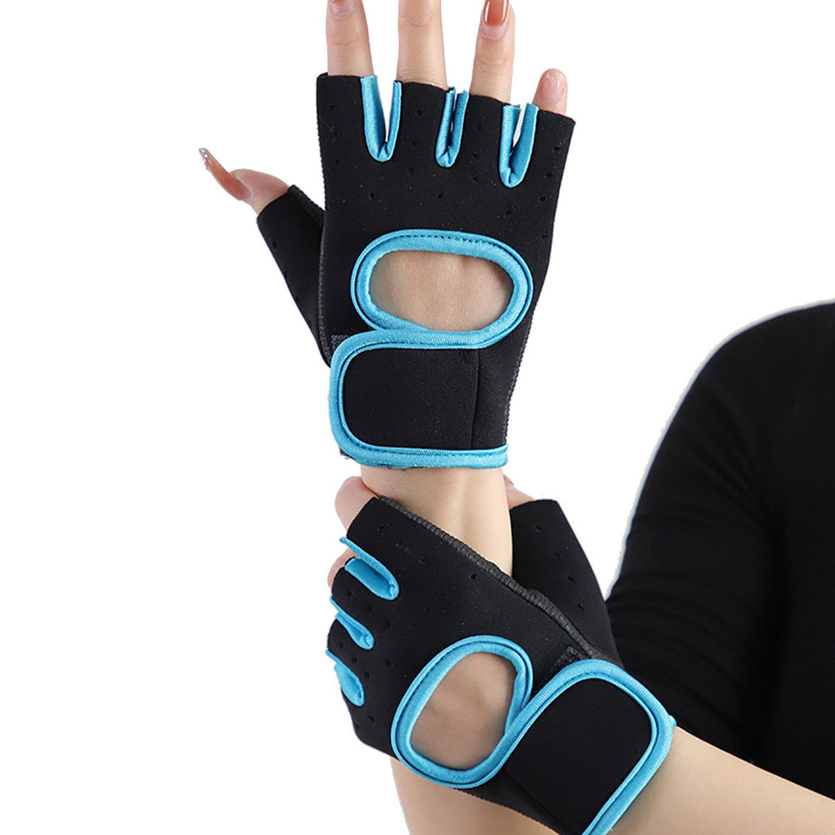Half Finger Rubber Fitness Gloves