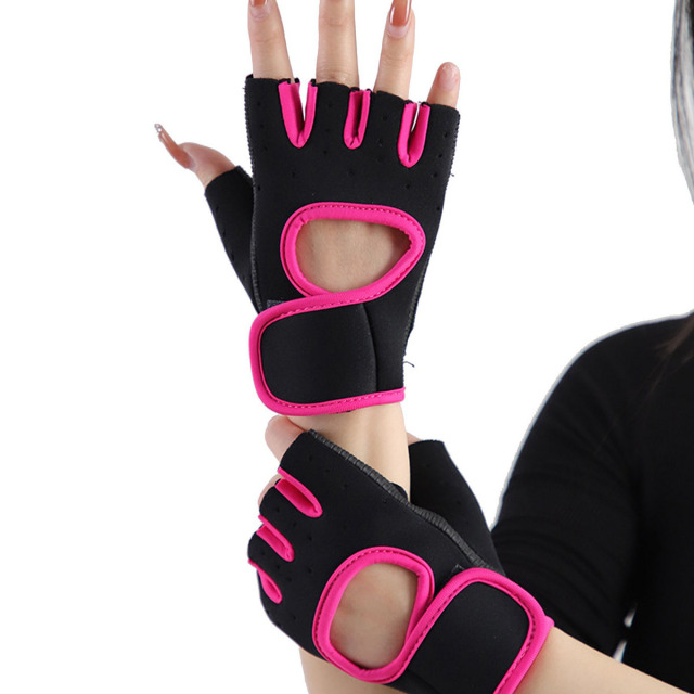 Half Finger Rubber Fitness Gloves