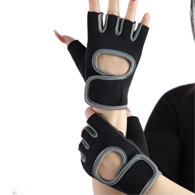 Half Finger Rubber Fitness Gloves