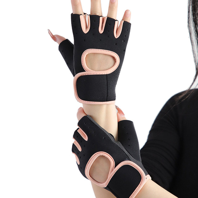 Half Finger Rubber Fitness Gloves