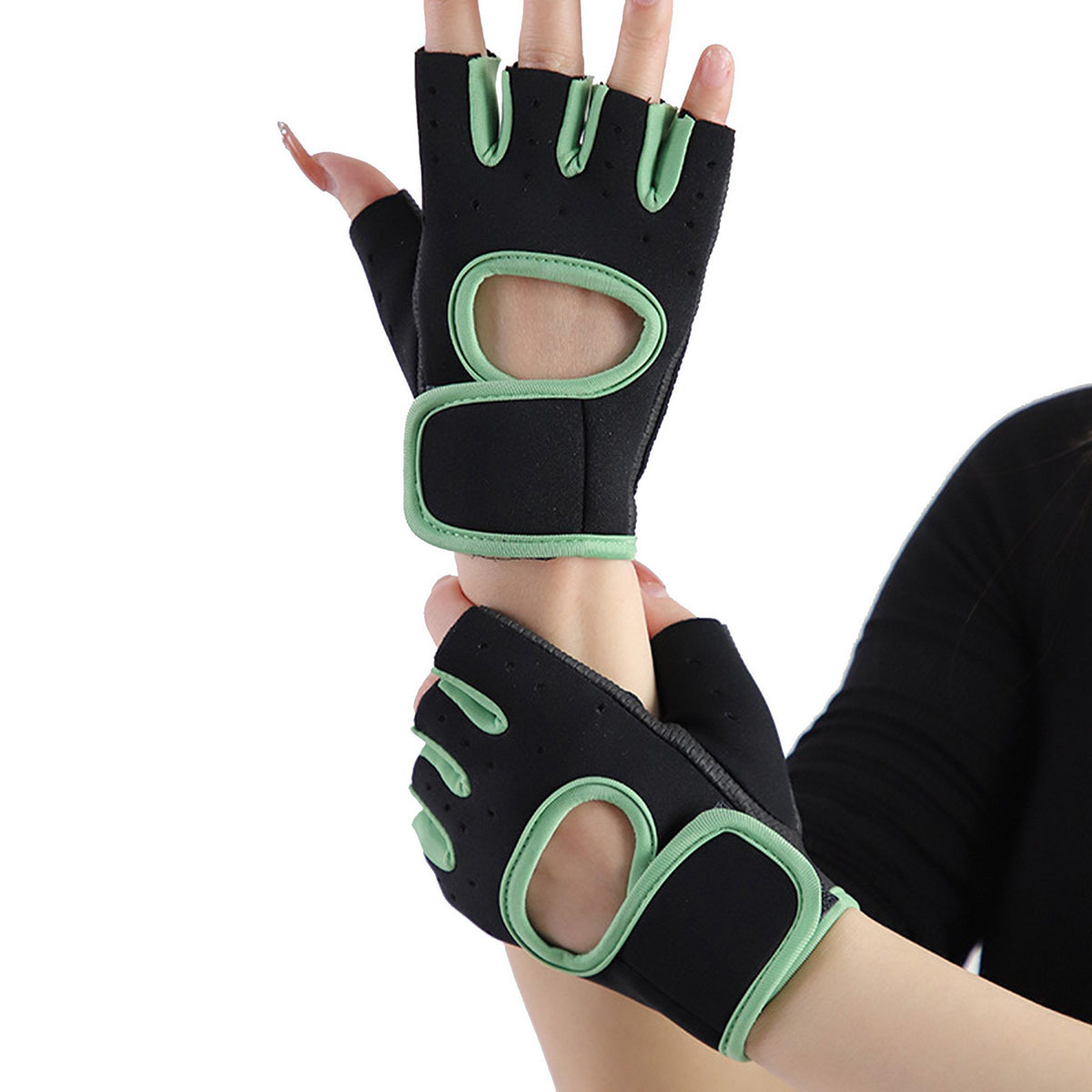 Half Finger Rubber Fitness Gloves