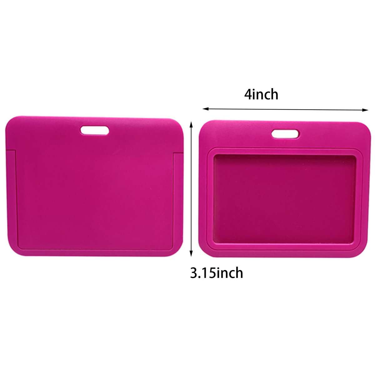 Horizontal Slide-In Durable ABS ID Badge Holder Case