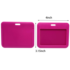 Horizontal Slide-In Durable ABS ID Badge Holder Case
