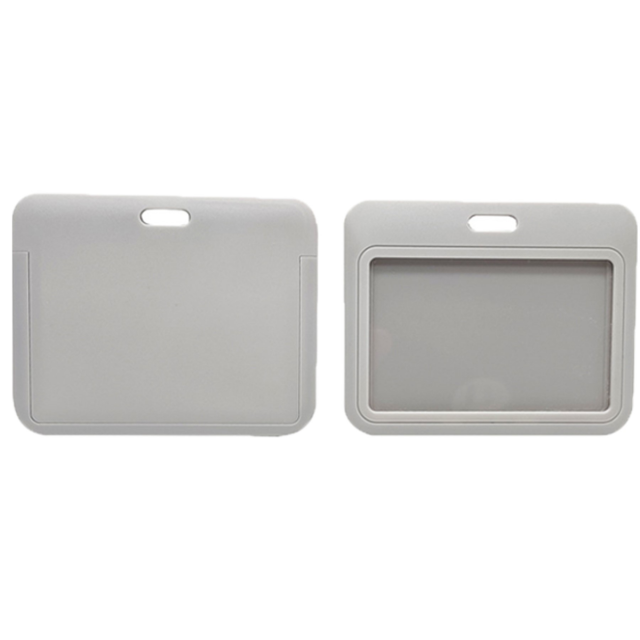 Horizontal Slide-In Durable ABS ID Badge Holder Case