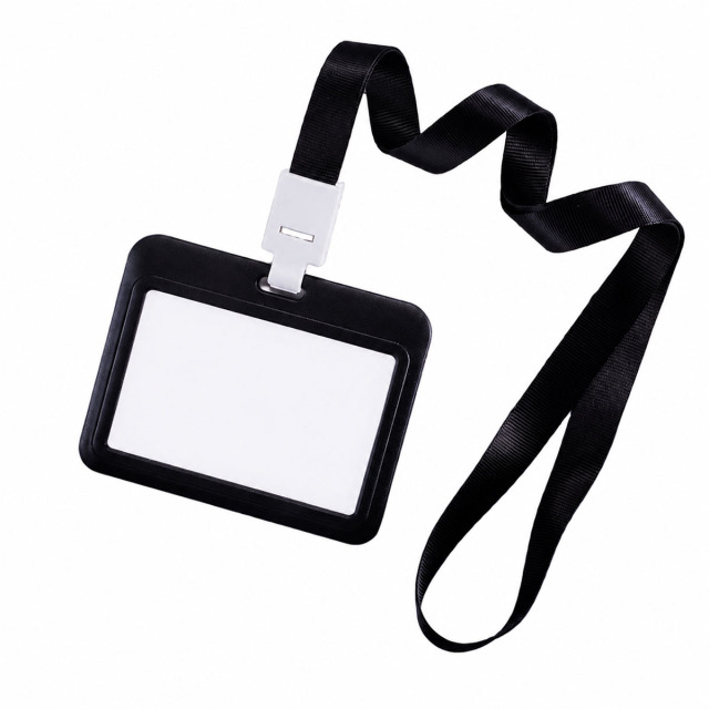 ID Badge Holder With Long Lanyard