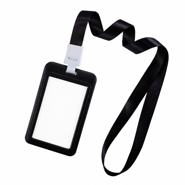 ID Badge Holder With Long Lanyard