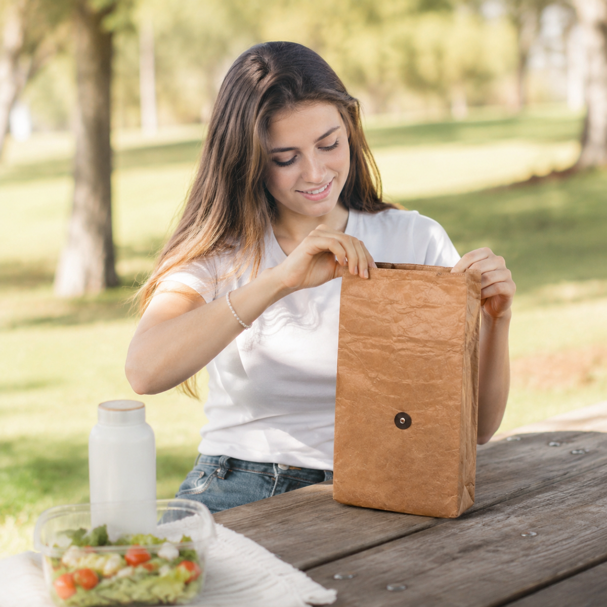 Insulated Thermal Kraft Paper Lunch Bag