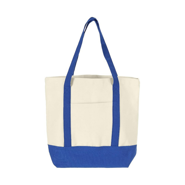 Large Canvas Tote Bag with Multiple Pockets