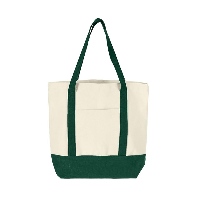 Large Canvas Tote Bag with Multiple Pockets