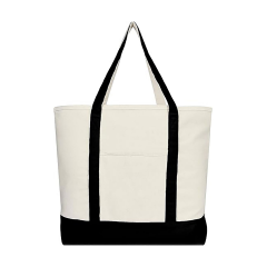 Large Canvas Tote Bag with Multiple Pockets