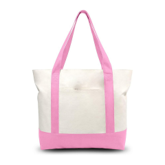 Large Canvas Tote Bag with Multiple Pockets