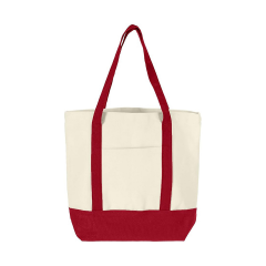 Large Canvas Tote Bag with Multiple Pockets