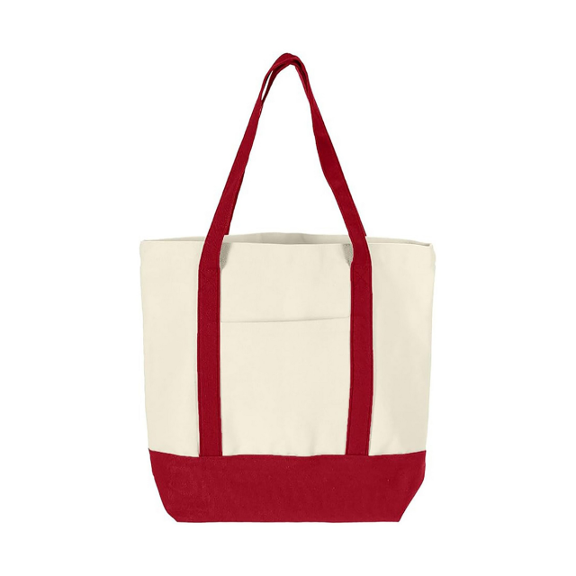 Large Canvas Tote Bag with Multiple Pockets