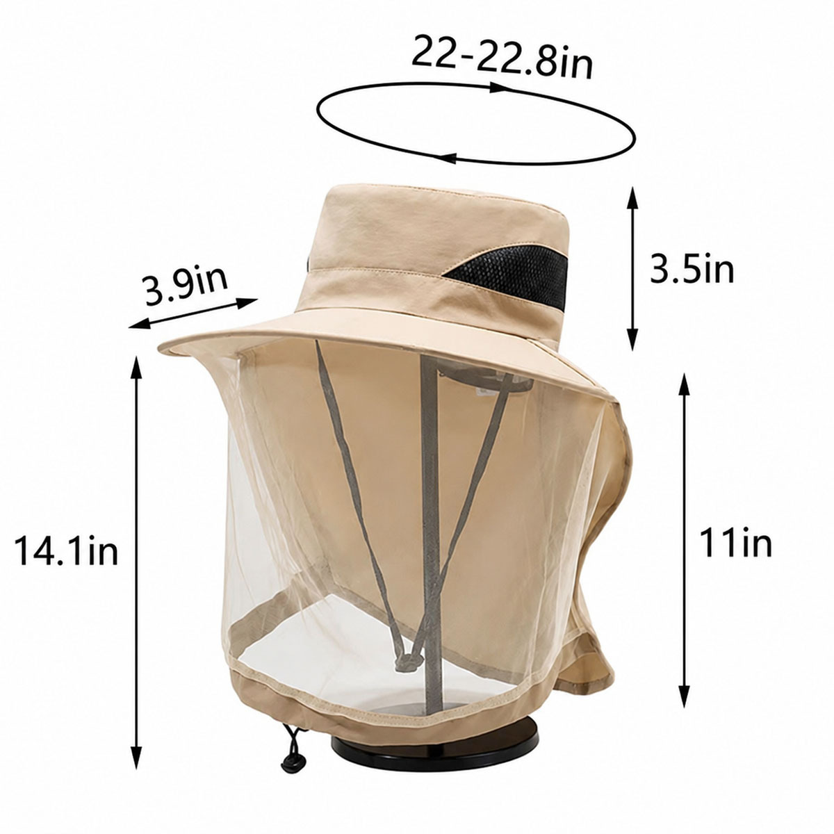Mosquito Repellent Fishing Hat with Face Cover