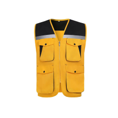 Multi-Pocket Safety Vest with Reflective Strips