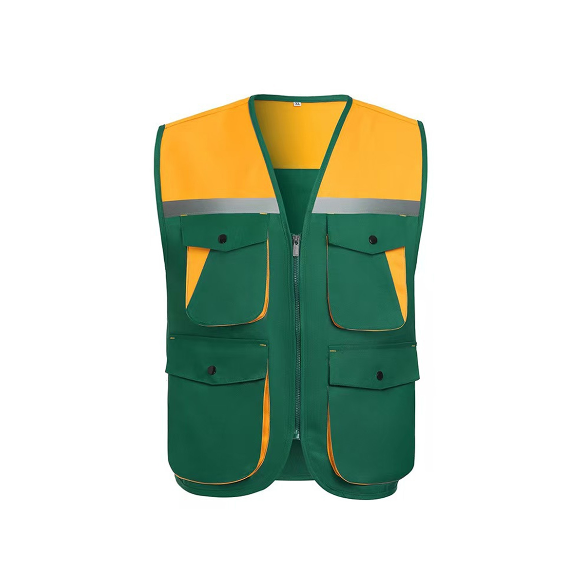 Multi-Pocket Safety Vest with Reflective Strips