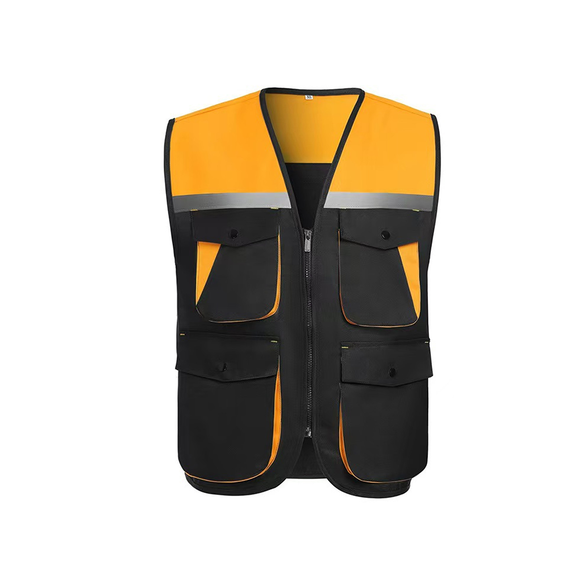 Multi-Pocket Safety Vest with Reflective Strips
