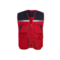 Multi-Pocket Safety Vest with Reflective Strips