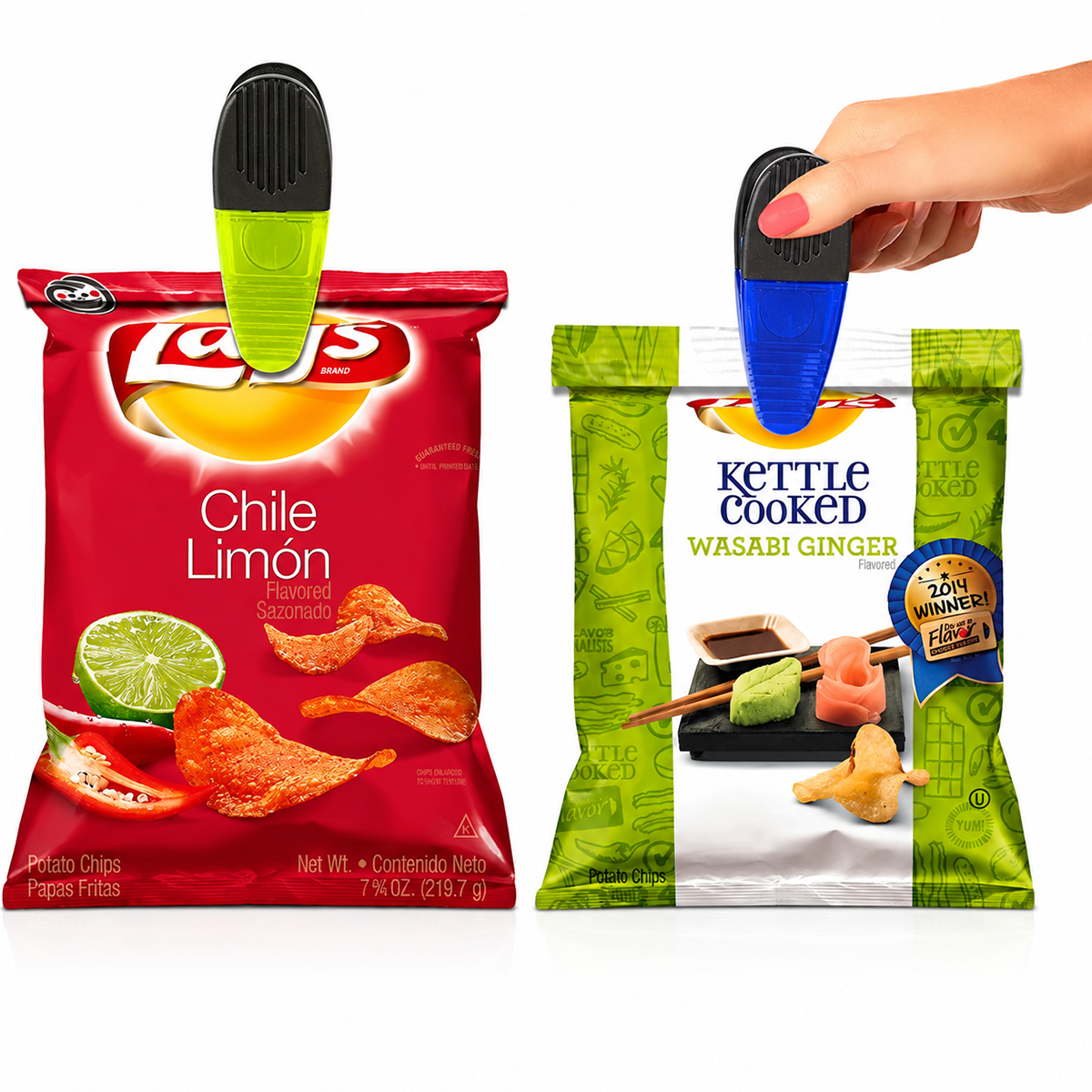 Multi-Purpose Magnetic Plastic Clip Translucent