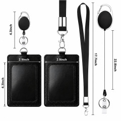 PU Card Sleeve With Retractable Badge Reel