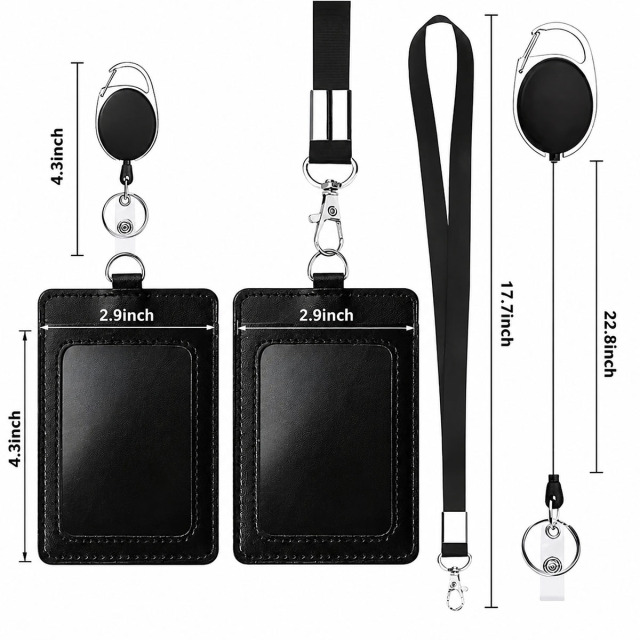 PU Card Sleeve With Retractable Badge Reel