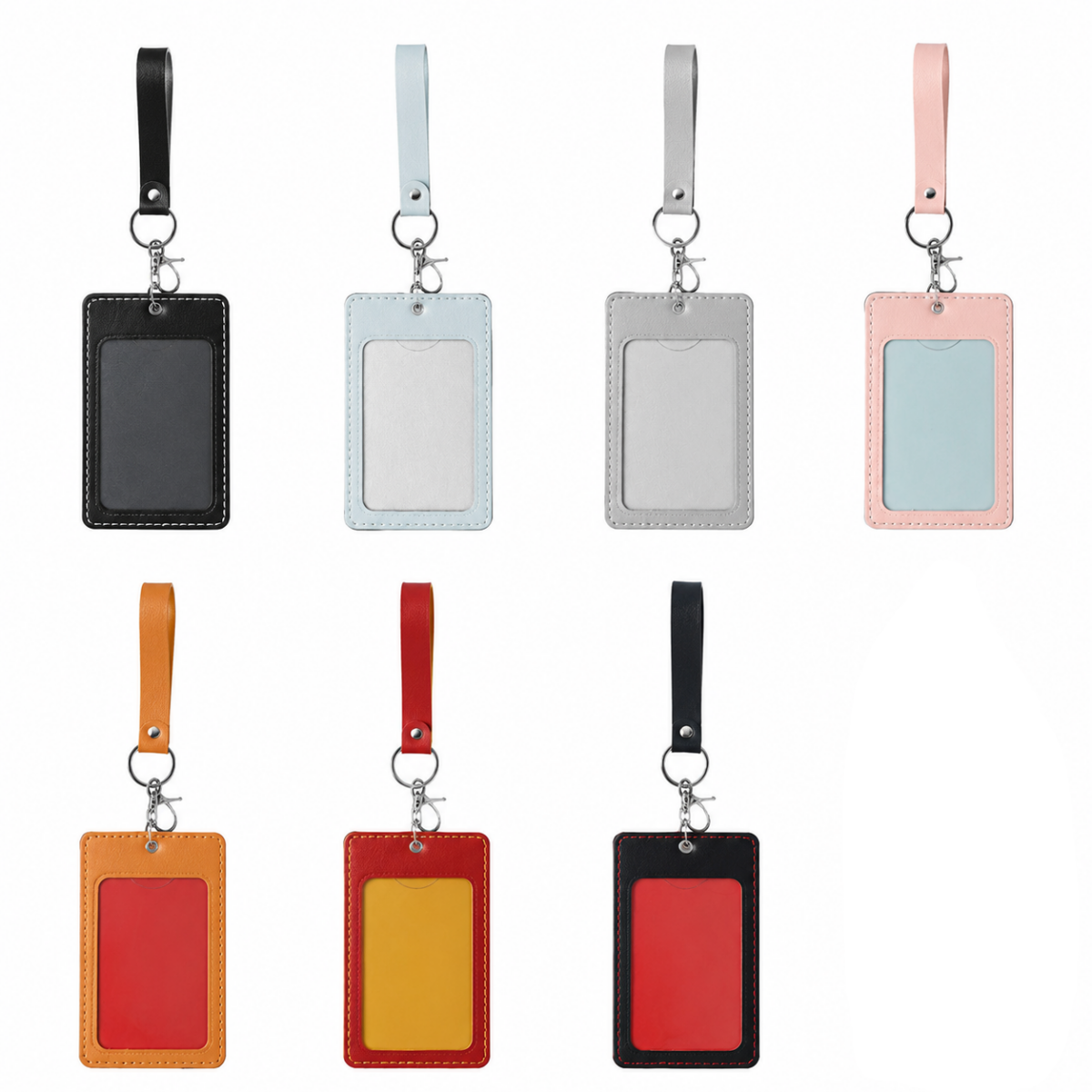 PU Leather Card Holder With Lanyard Badge