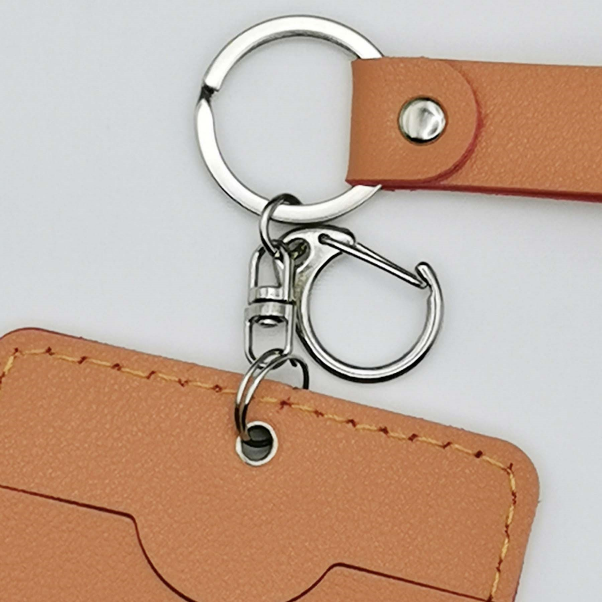 PU Leather Card Holder With Lanyard Badge