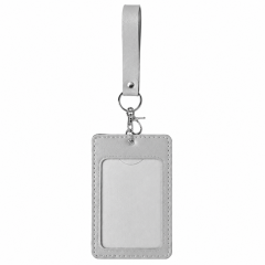 PU Leather Card Holder With Lanyard Badge