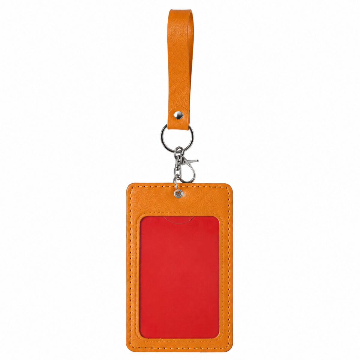 PU Leather Card Holder With Lanyard Badge