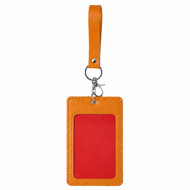 PU Leather Card Holder With Lanyard Badge