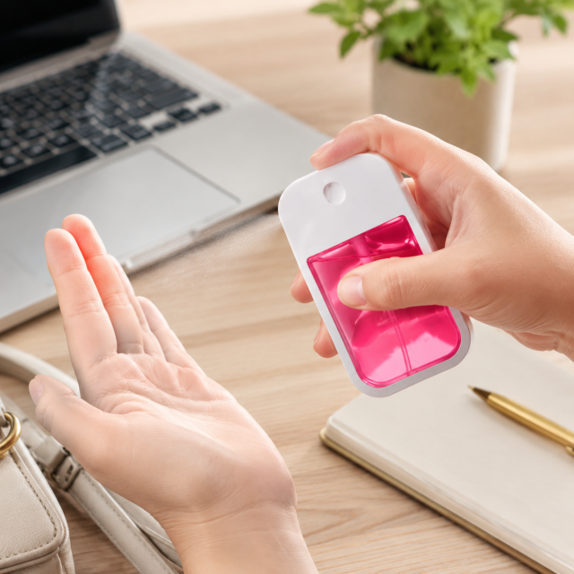 Pocket Slim Card Sanitizer with Silicone Holder