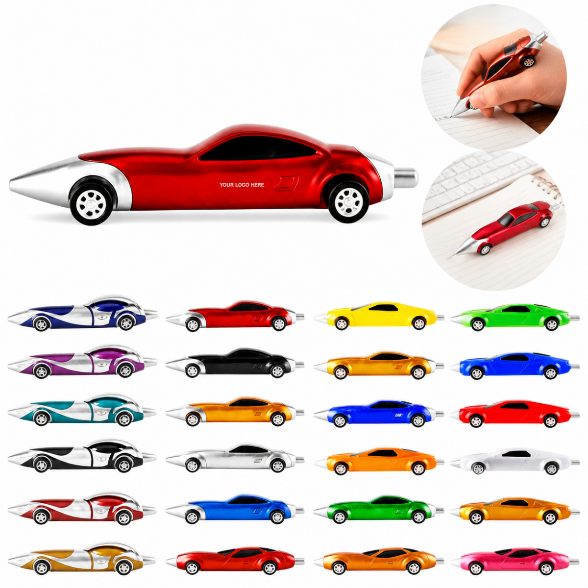Racing Car Novelty Ballpoint Pen with Wheels