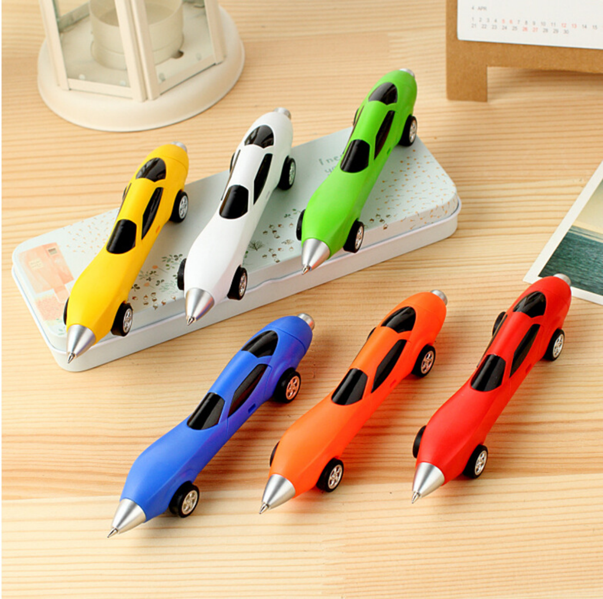 Racing Car Novelty Ballpoint Pen with Wheels