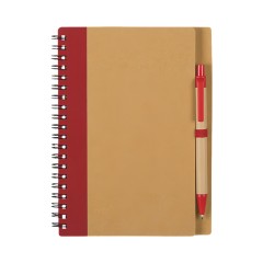 Recycled Spiral Notebook With Pen