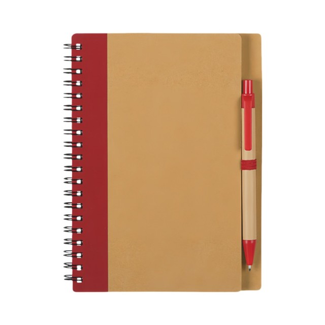 Recycled Spiral Notebook With Pen