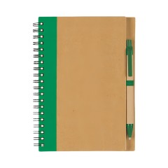 Recycled Spiral Notebook With Pen