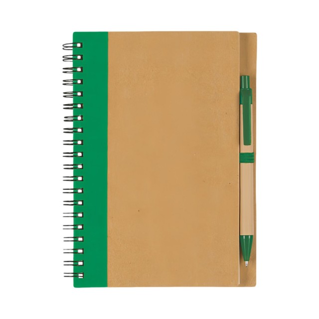 Recycled Spiral Notebook With Pen
