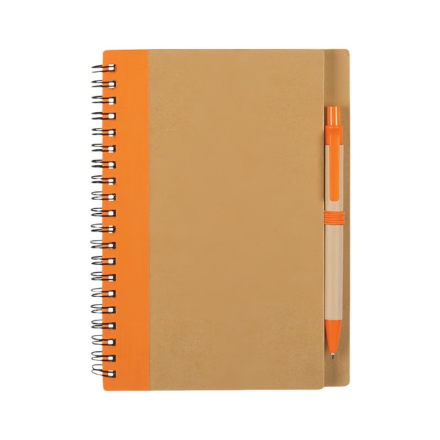 Recycled Spiral Notebook With Pen