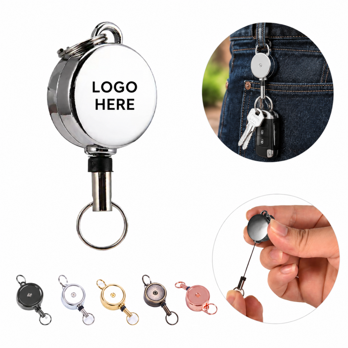 Retractable Anti-Theft Key Chain Reel