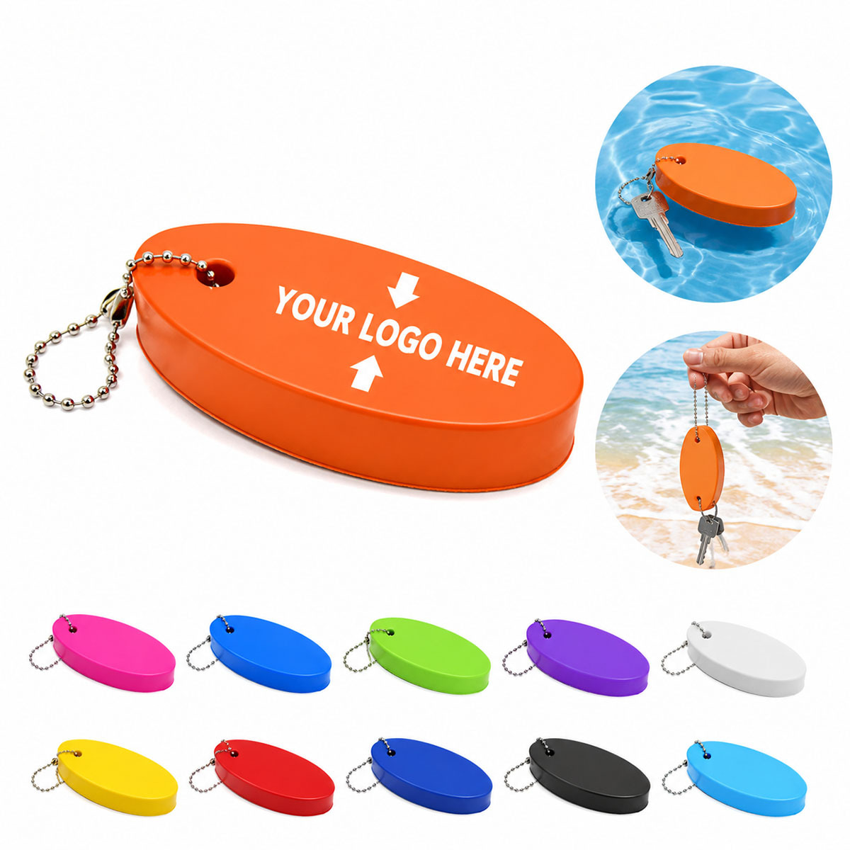 Soft Oval Floating Keychain