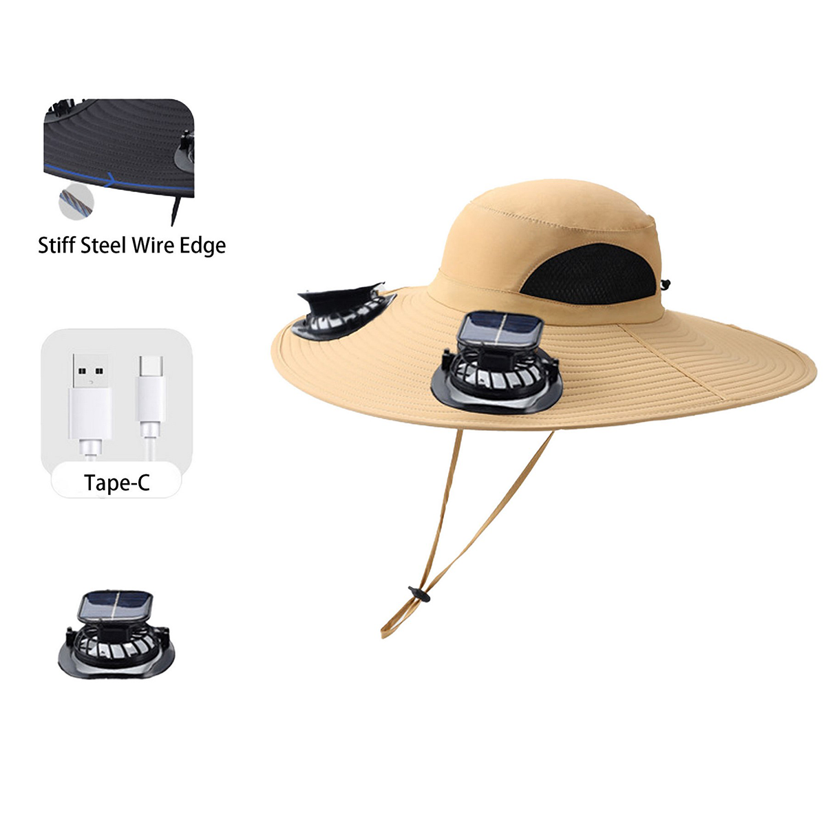 Solar Fan Fishing Cap
