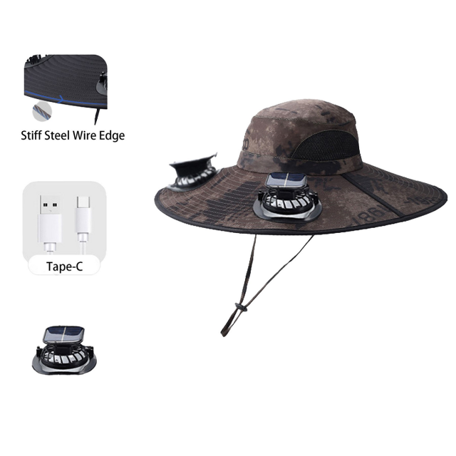 Solar Fan Fishing Cap